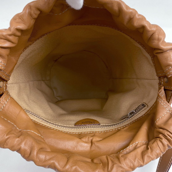 Celine Macadam Pattern Drawstring Canvas Shoulder Bag Brown - Picture 8 of 8